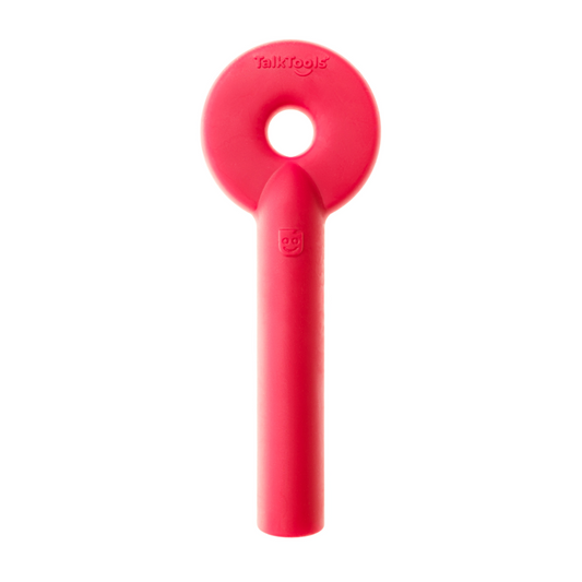 TalkTools Bite Tube - Red in use