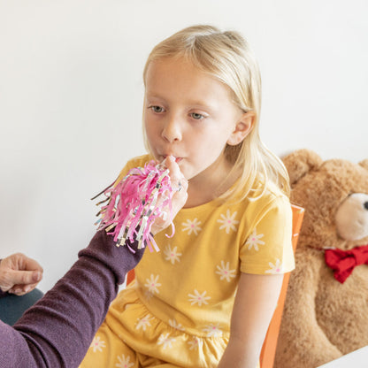 TalkTools Horn #9 - A horn instrument from the TalkTools Horn Hierarchy, employed in speech therapy and oral motor exercises. It signifies an intermediate level of difficulty within the hierarchy, progressing from #1, the easiest, to #12, the most challenging.