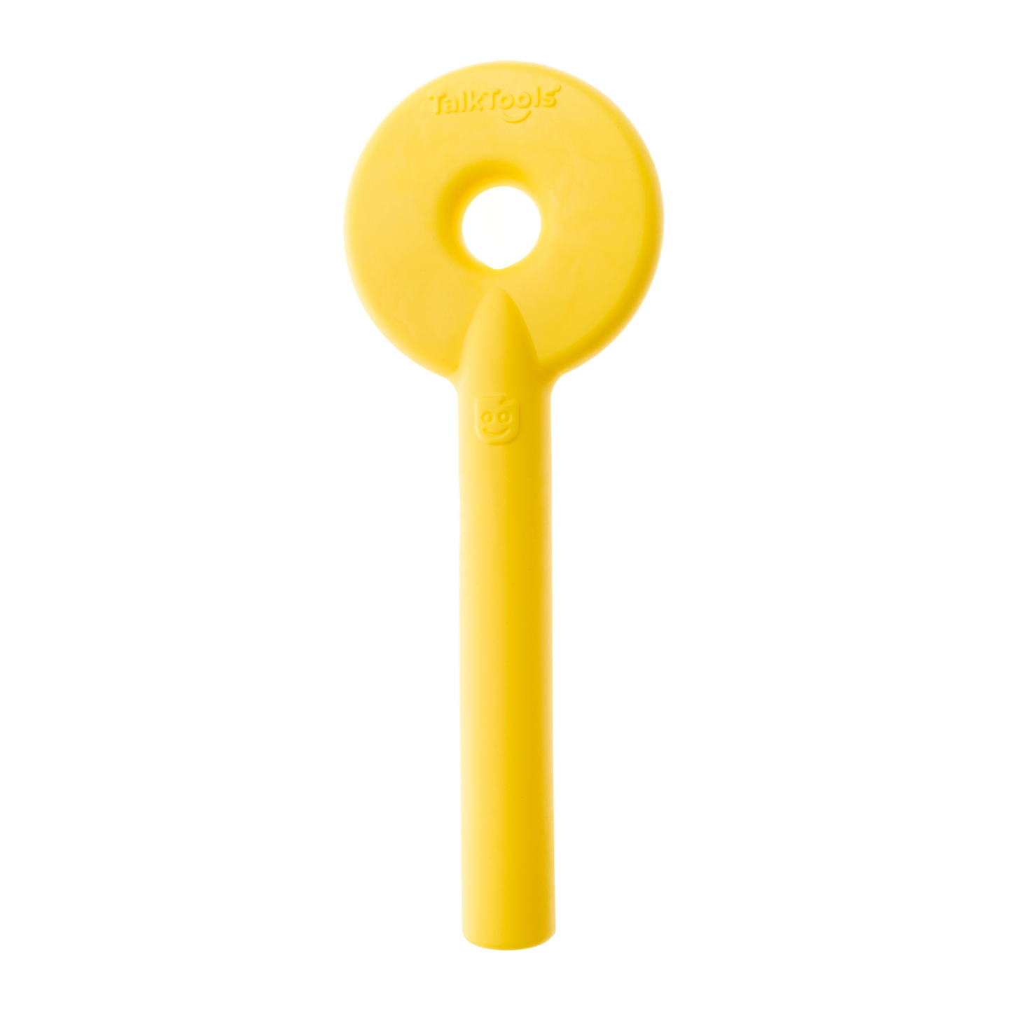 TalkTools Bite Tube - Yellow in use